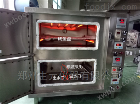 武汉市卖的双层烤鱼箱价格全自动烤鱼炉批发