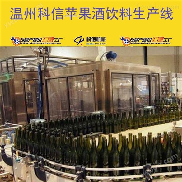 成套璃瓶装苹果酒饮料生产流水线设备价格|全自动苹果酒发酵设备厂家