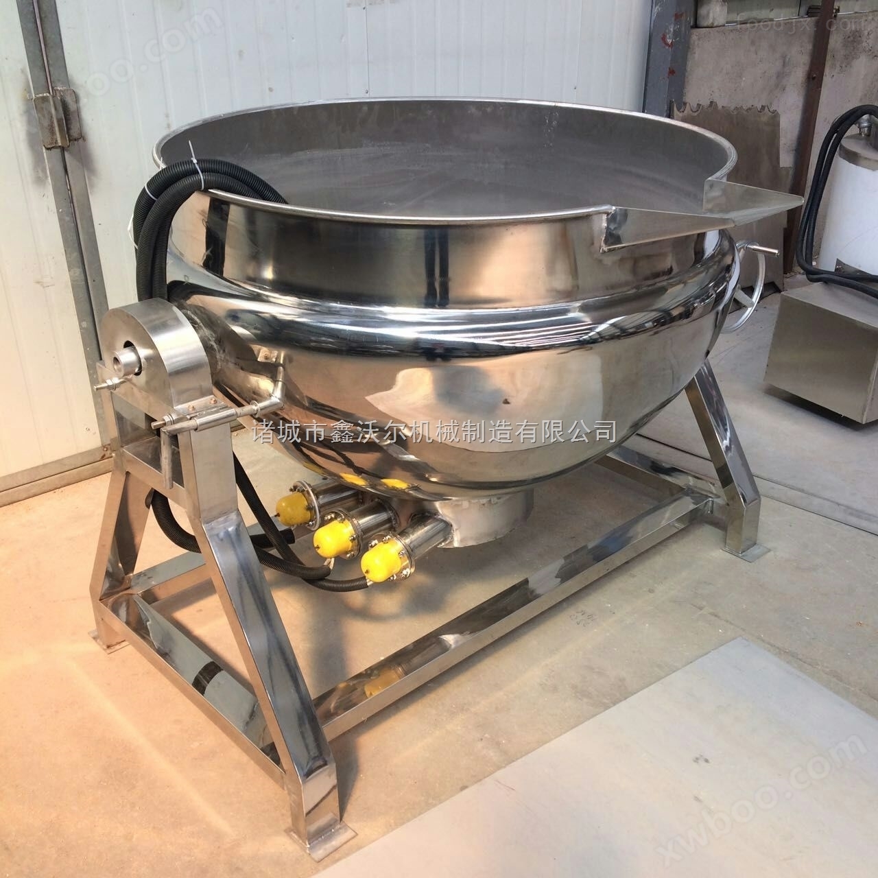 300L带搅拌肉酱卤制锅 辣酱可倾式卤制设备 蒸熏煮设备
